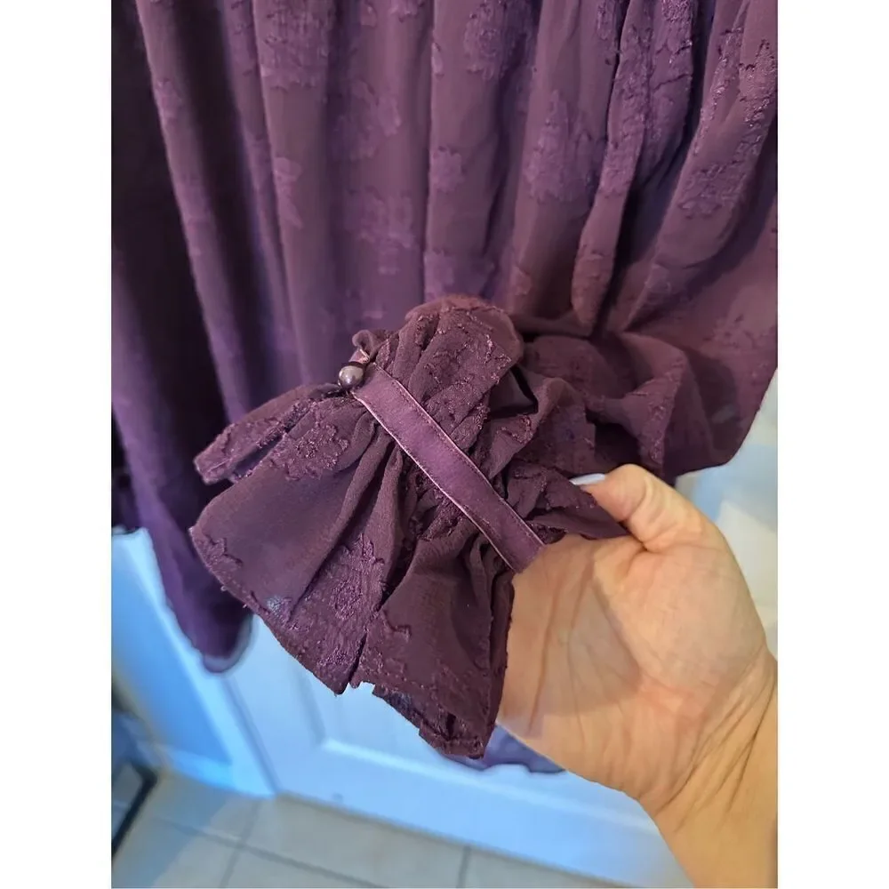 NWT Revolve Tularosa Sienna Purple Lace Long Sleeve Mini Dress Size‎ XL